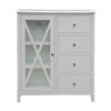 Maison Hampton Tallboy Glass Door White