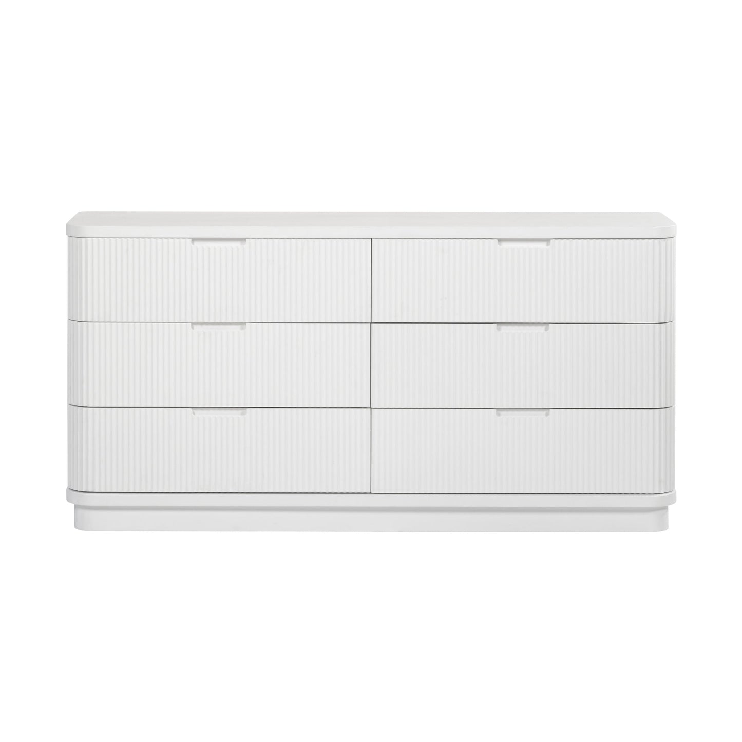 Manna Dresser Fluted Chest of Drawer White