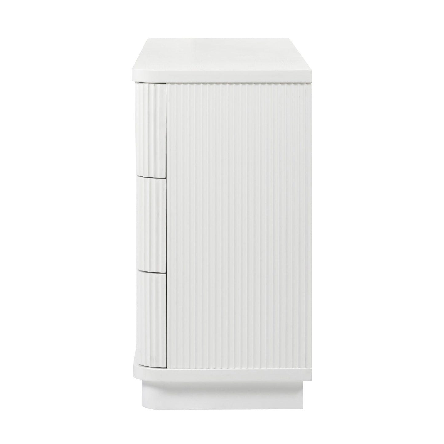 Manna Dresser Fluted Chest of Drawer White