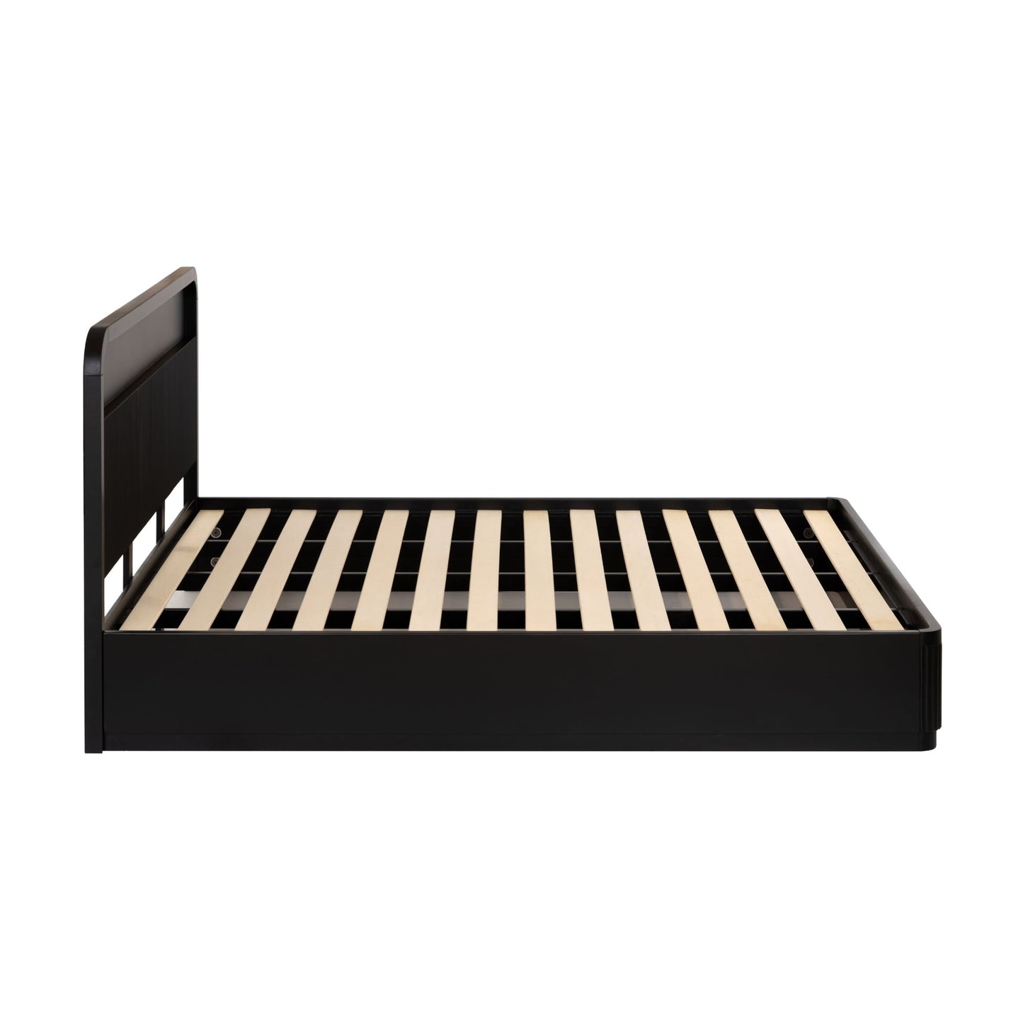 Manna King Bed Fluted Frame Black