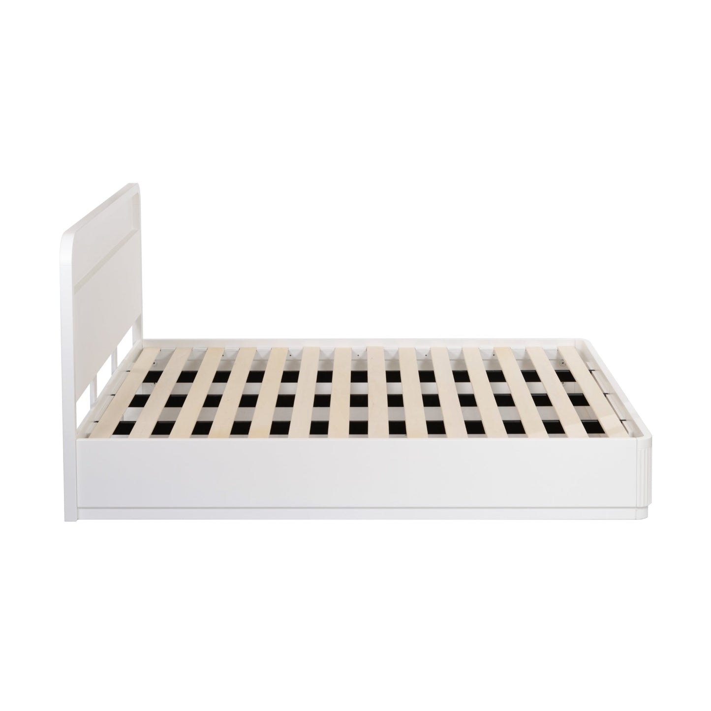 Manna King Bed Fluted Frame White