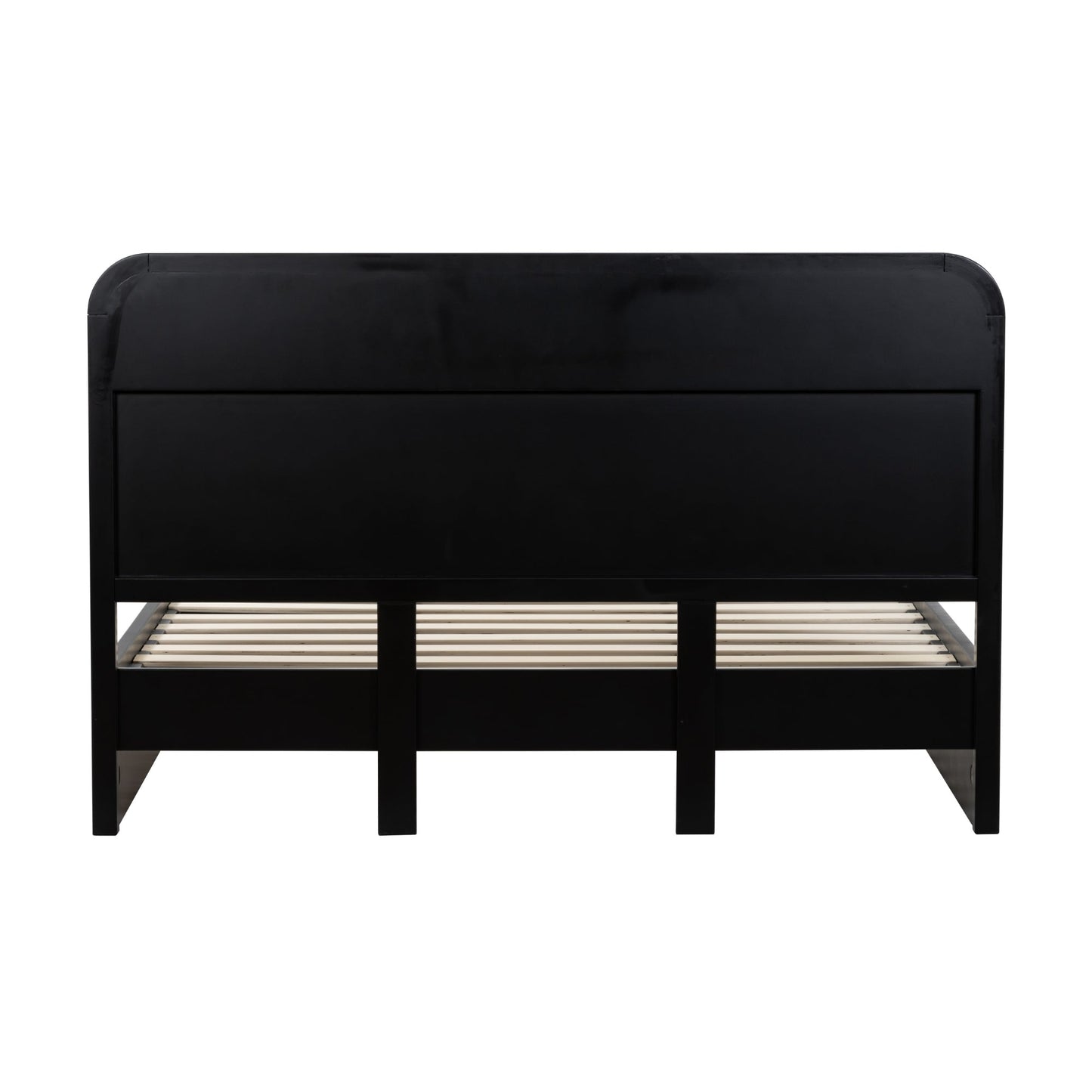 Manna Queen Bed Fluted Frame Black