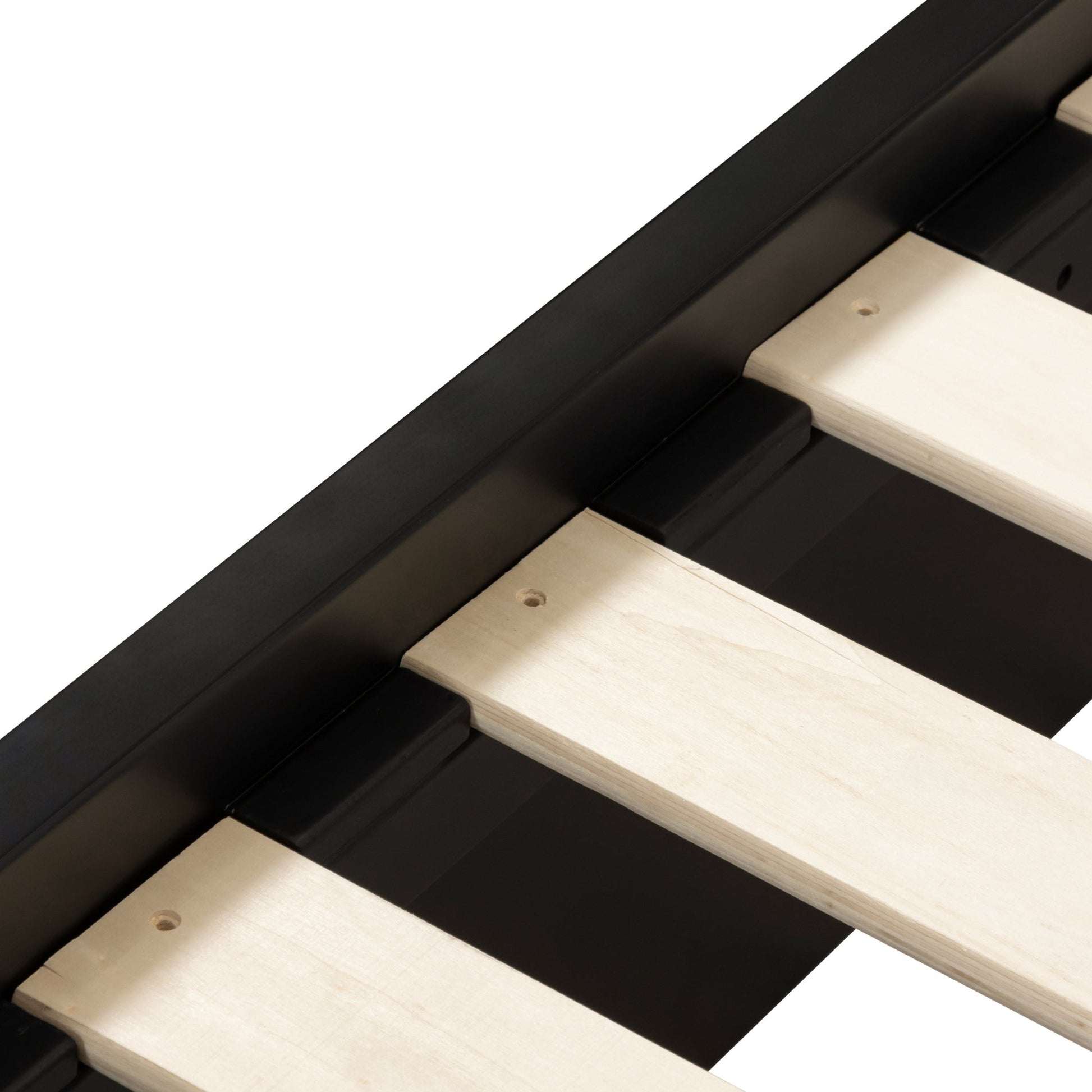 Manna Queen Bed Fluted Frame Black