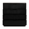 Manna Tallboy Fluted Chest of Drawer Black