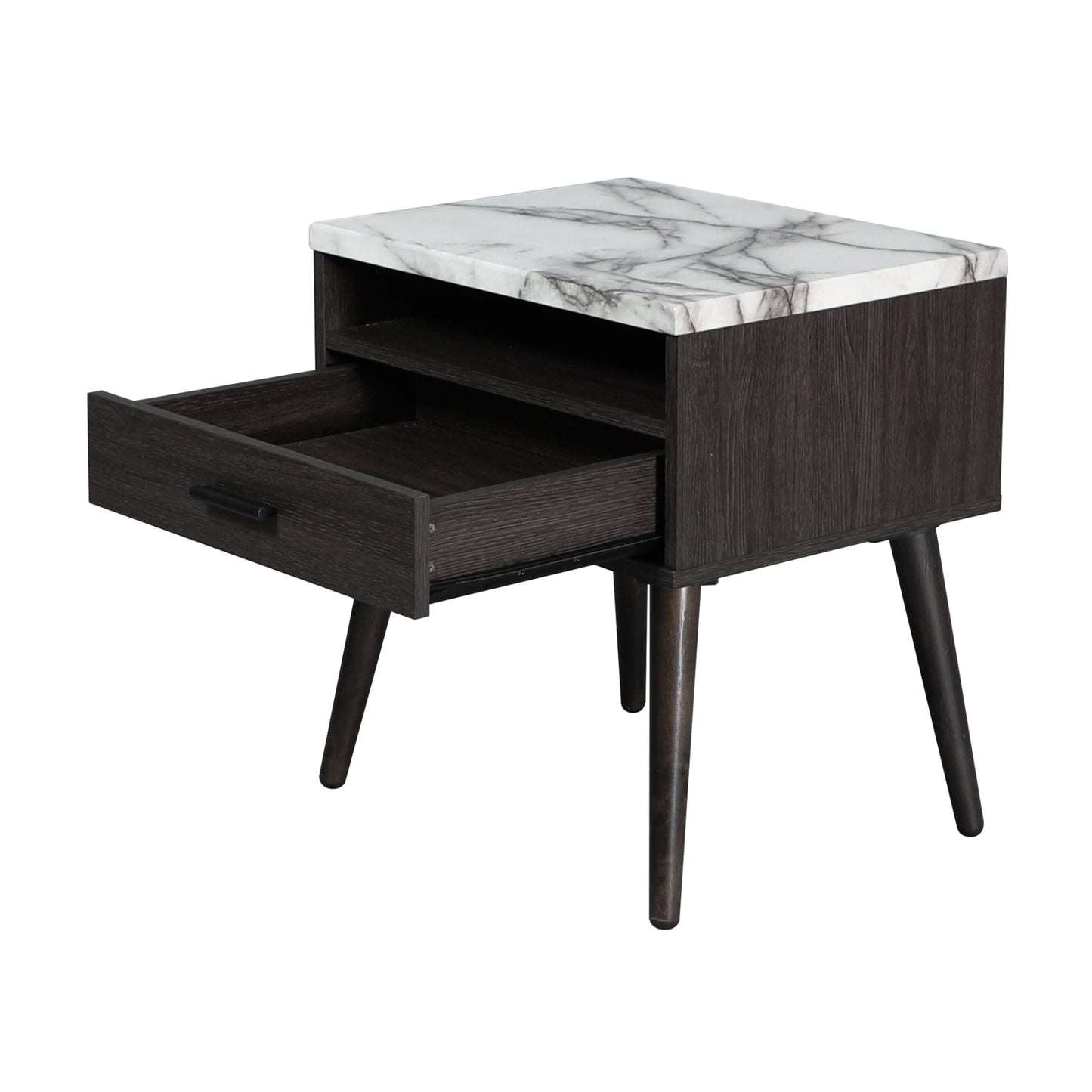 Marcello Bedside Table Nightstand Side End Bedroom Storage Cabinet Dark Brown