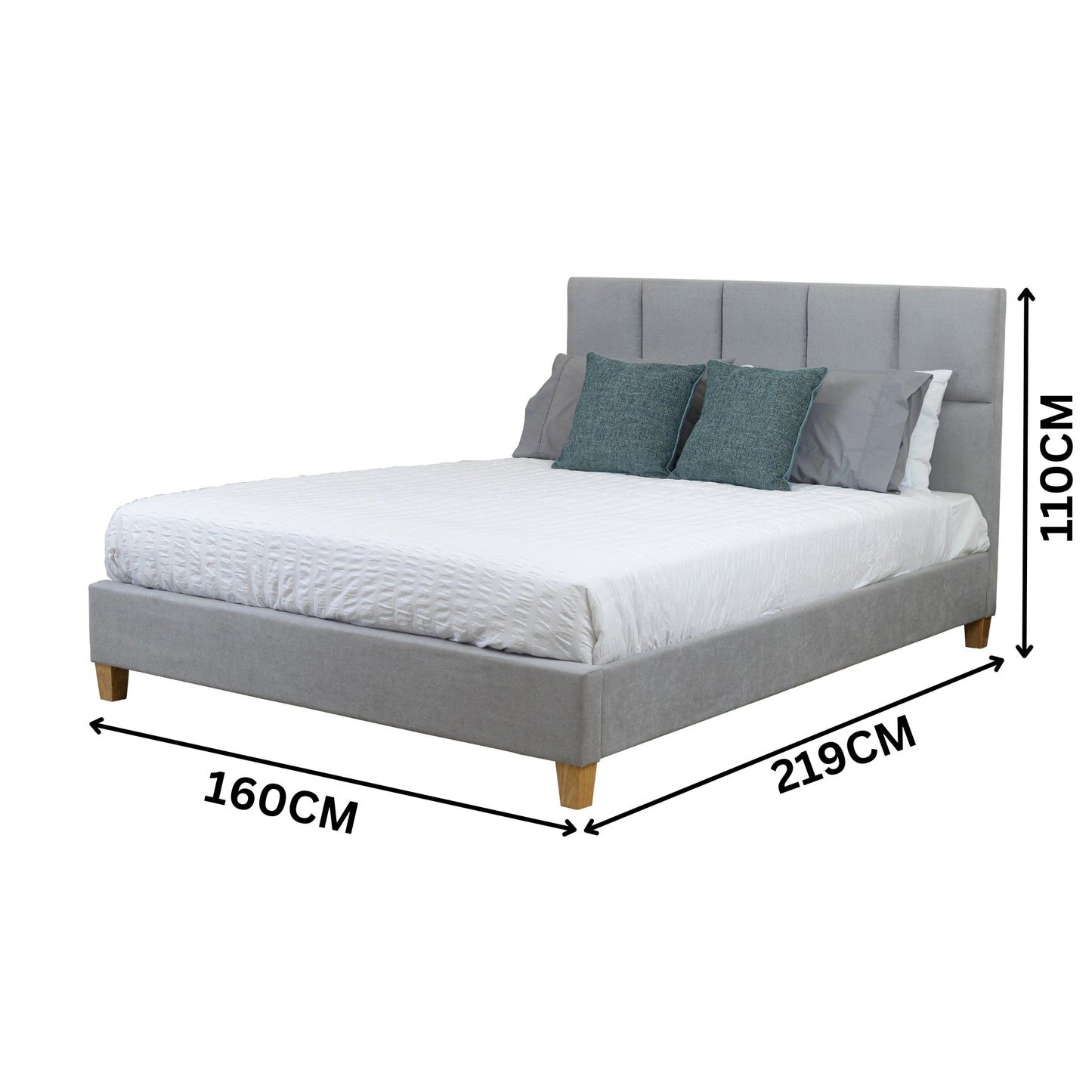 Marley Queen Bed Frame Grey