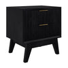 Matilda 4pc King Bed Suite Bedside Tallboy Frame Set Black