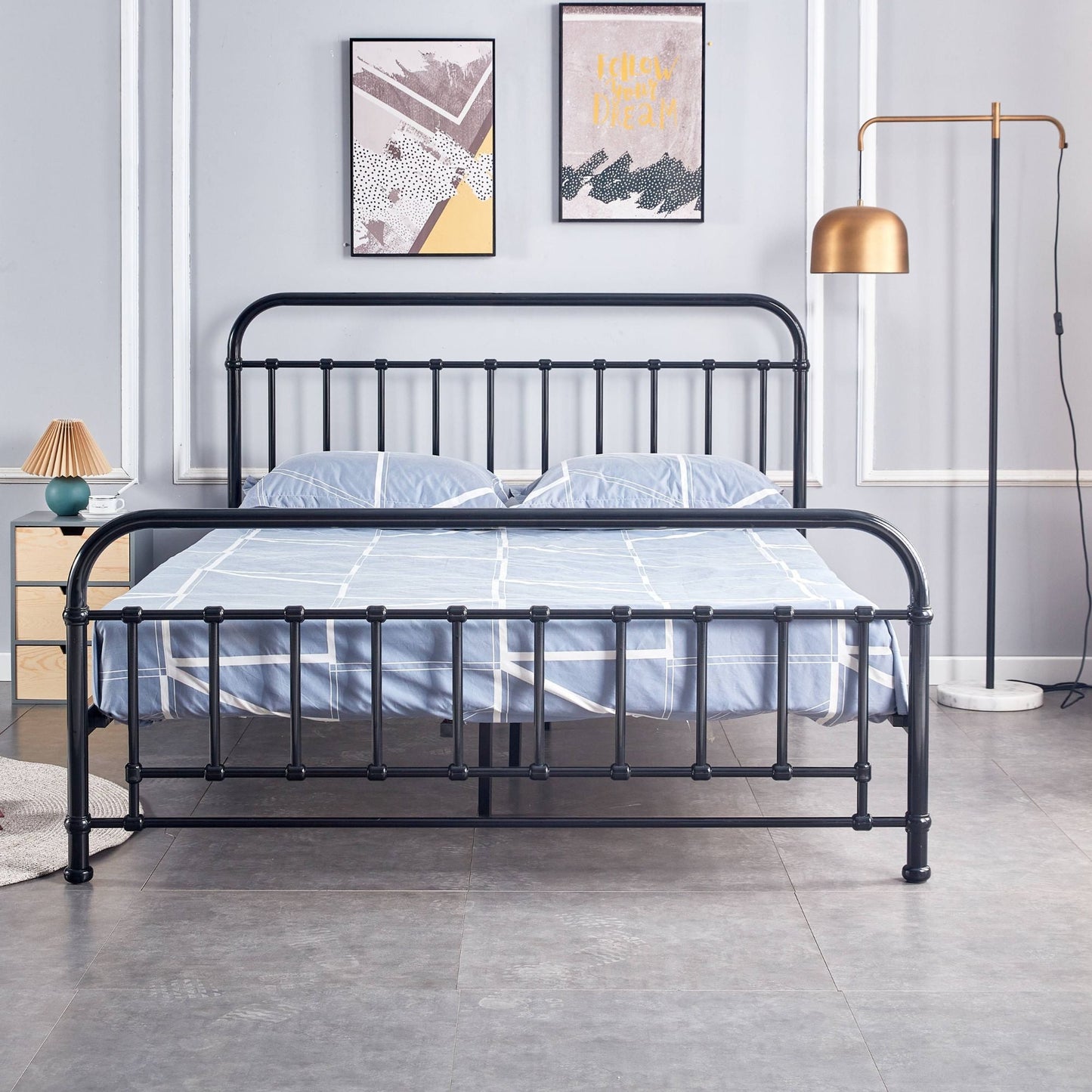 Metallica Metal Bed Frame Double Black