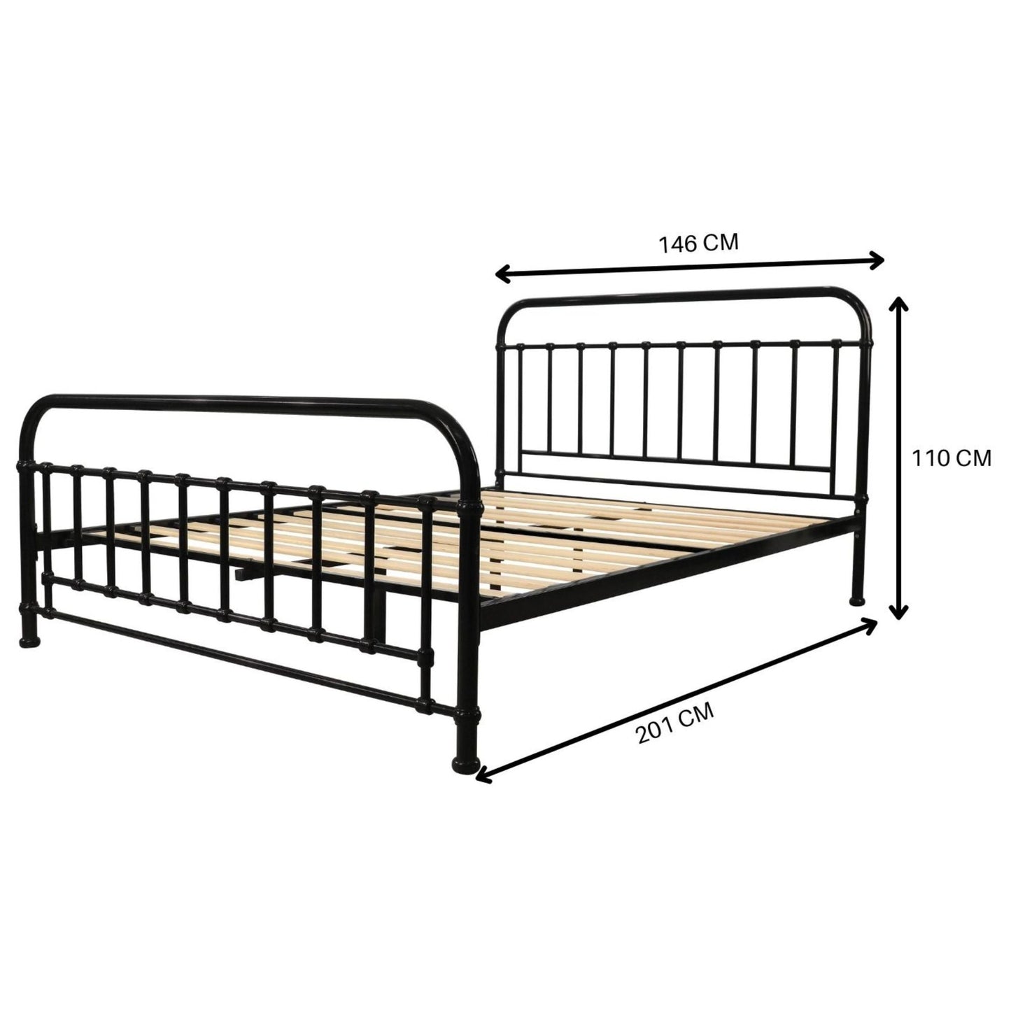 Metallica Metal Bed Frame Double Black