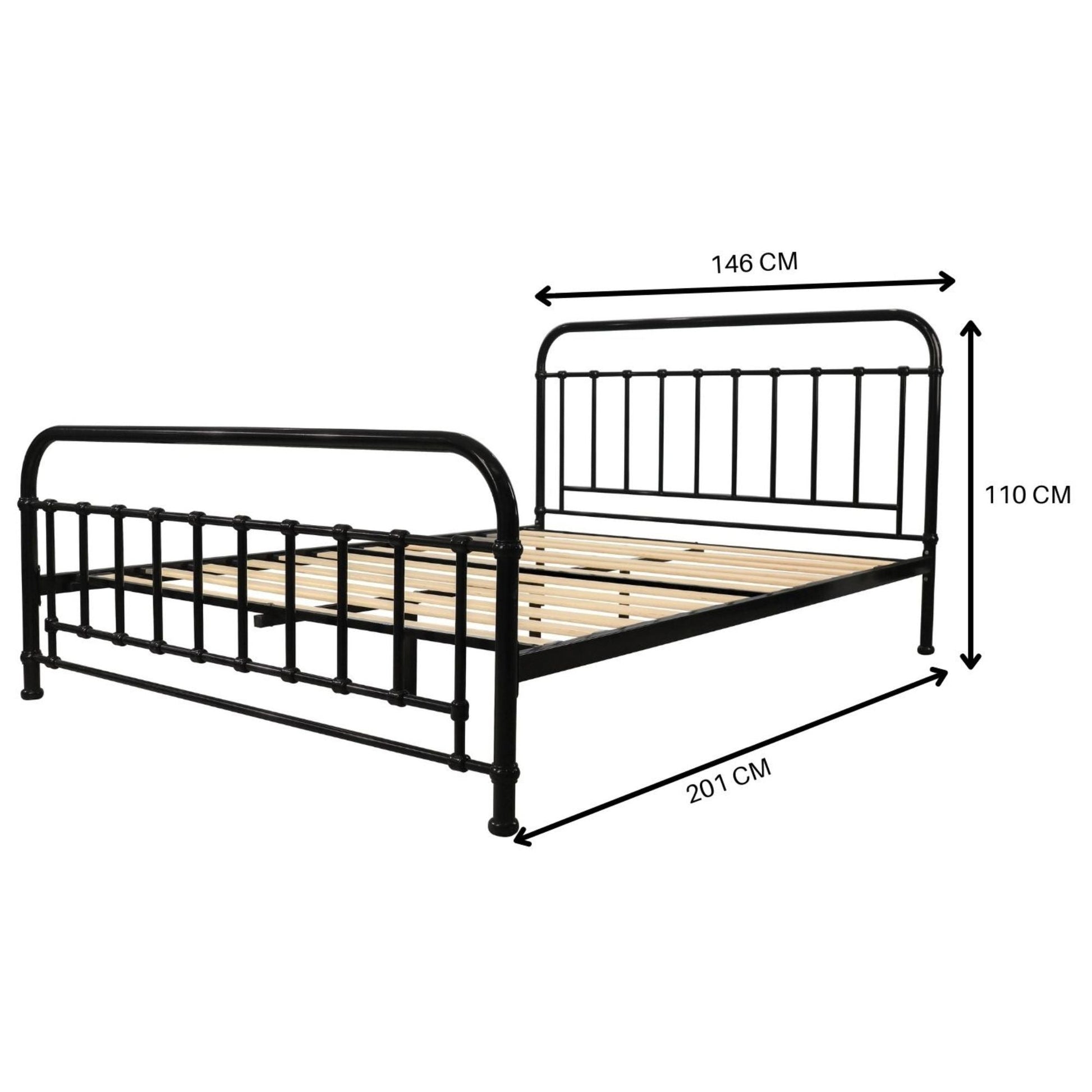 Metallica Metal Bed Frame Double Black