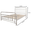 Metallica Metal Bed Frame Double White