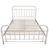 Metallica Metal Bed Frame Double White
