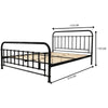 Metallica Metal Bed Frame King Single Black