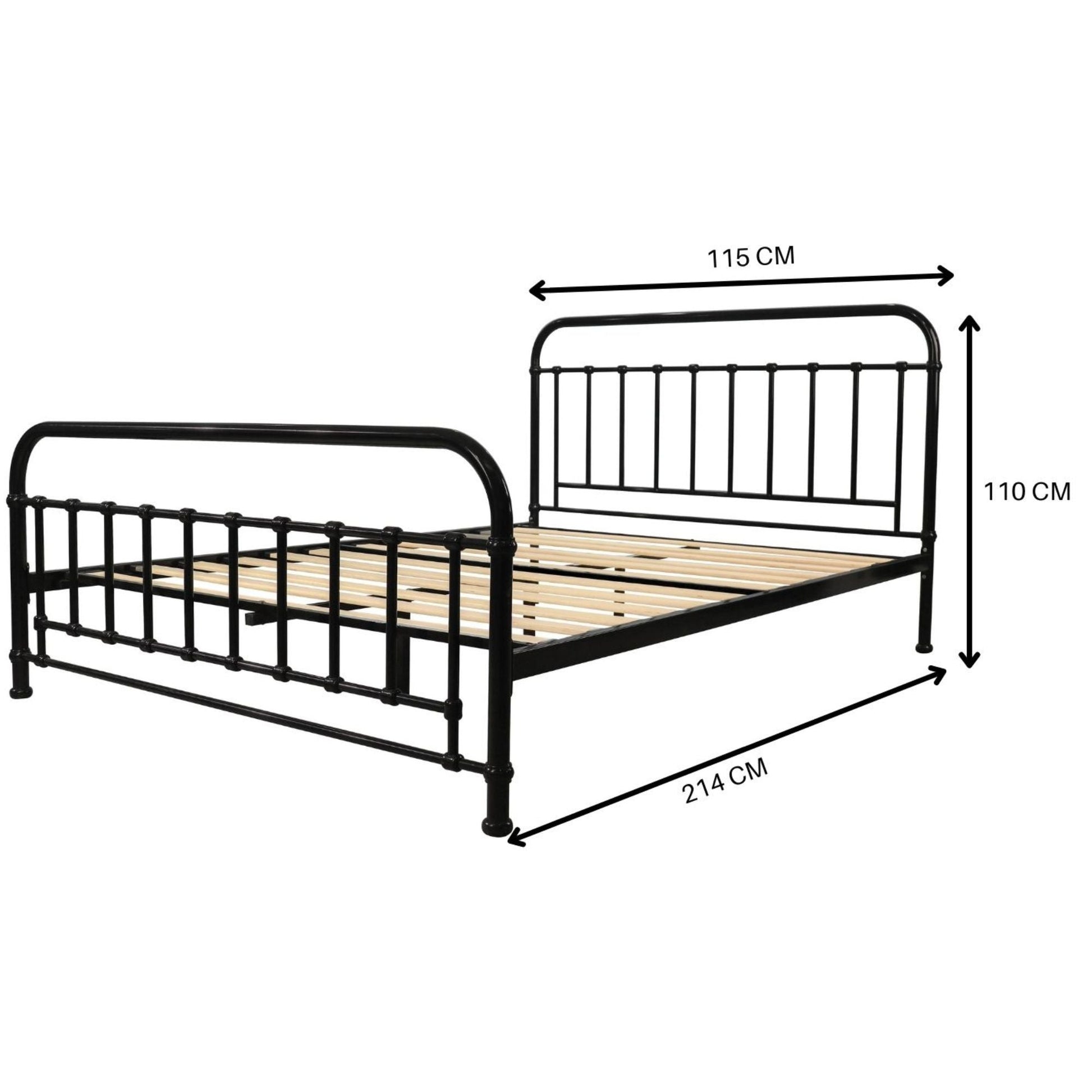 Metallica Metal Bed Frame King Single Black