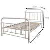 Metallica Metal Bed Frame King Single White