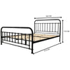 Metallica Metal Bed Frame Queen Black