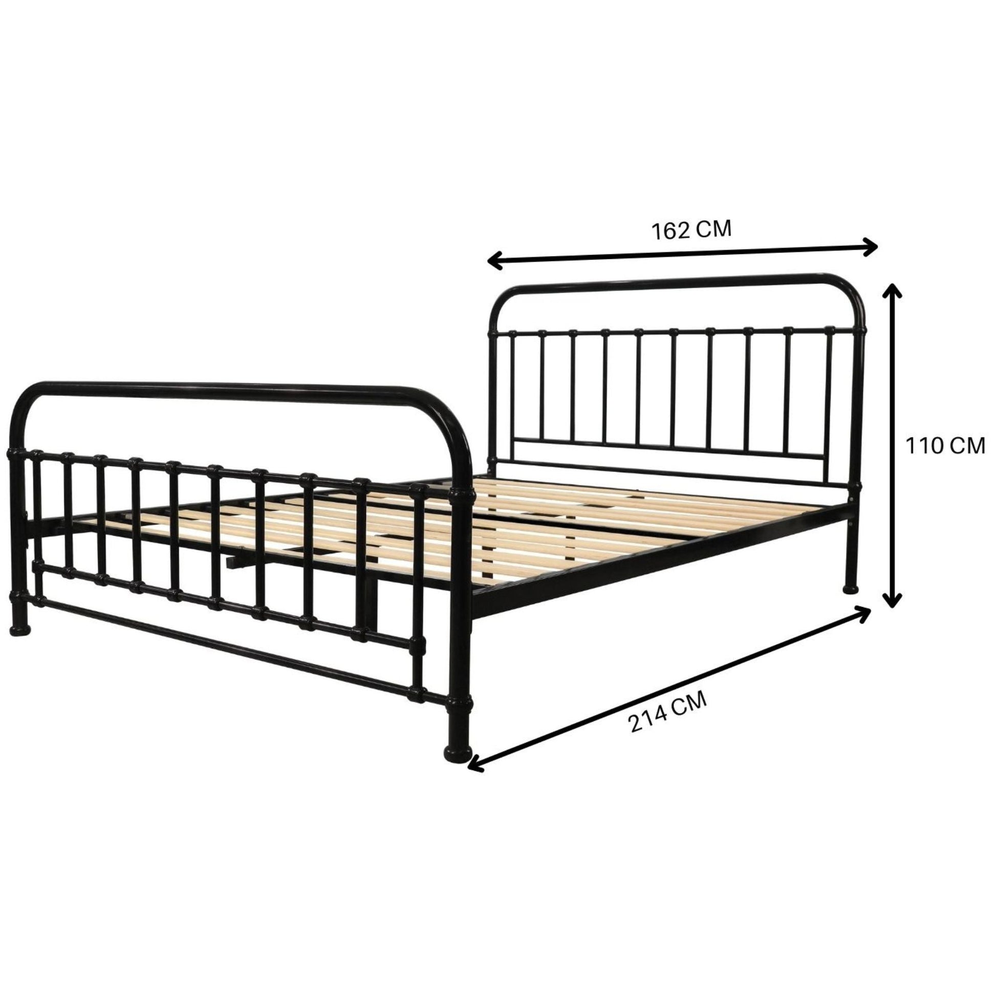 Metallica Metal Bed Frame Queen Black
