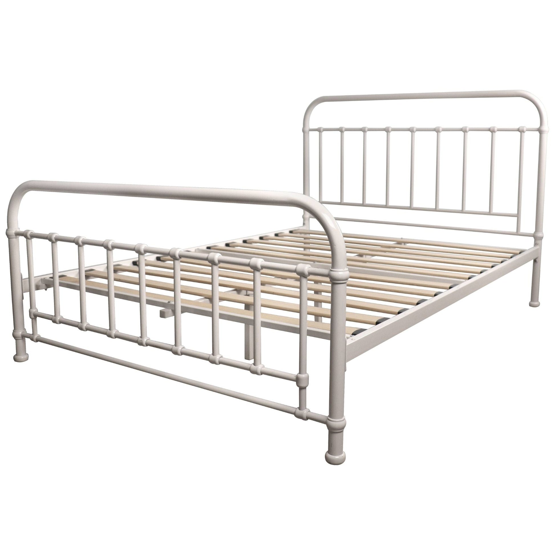 Metallica Metal Bed Frame Queen White