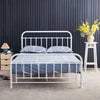 Metallica Metal Bed Frame Queen White