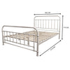 Metallica Metal Bed Frame Queen White
