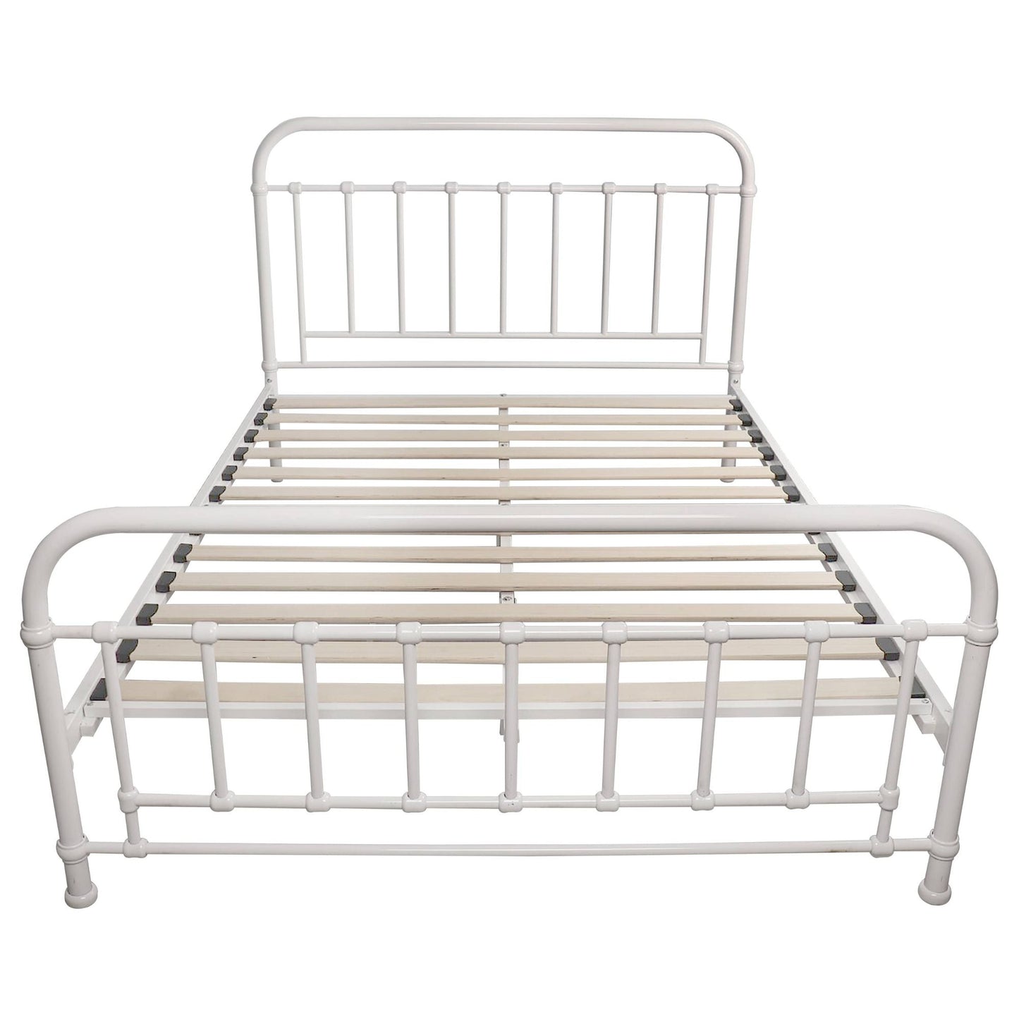 Metallica Metal Bed Frame Queen White