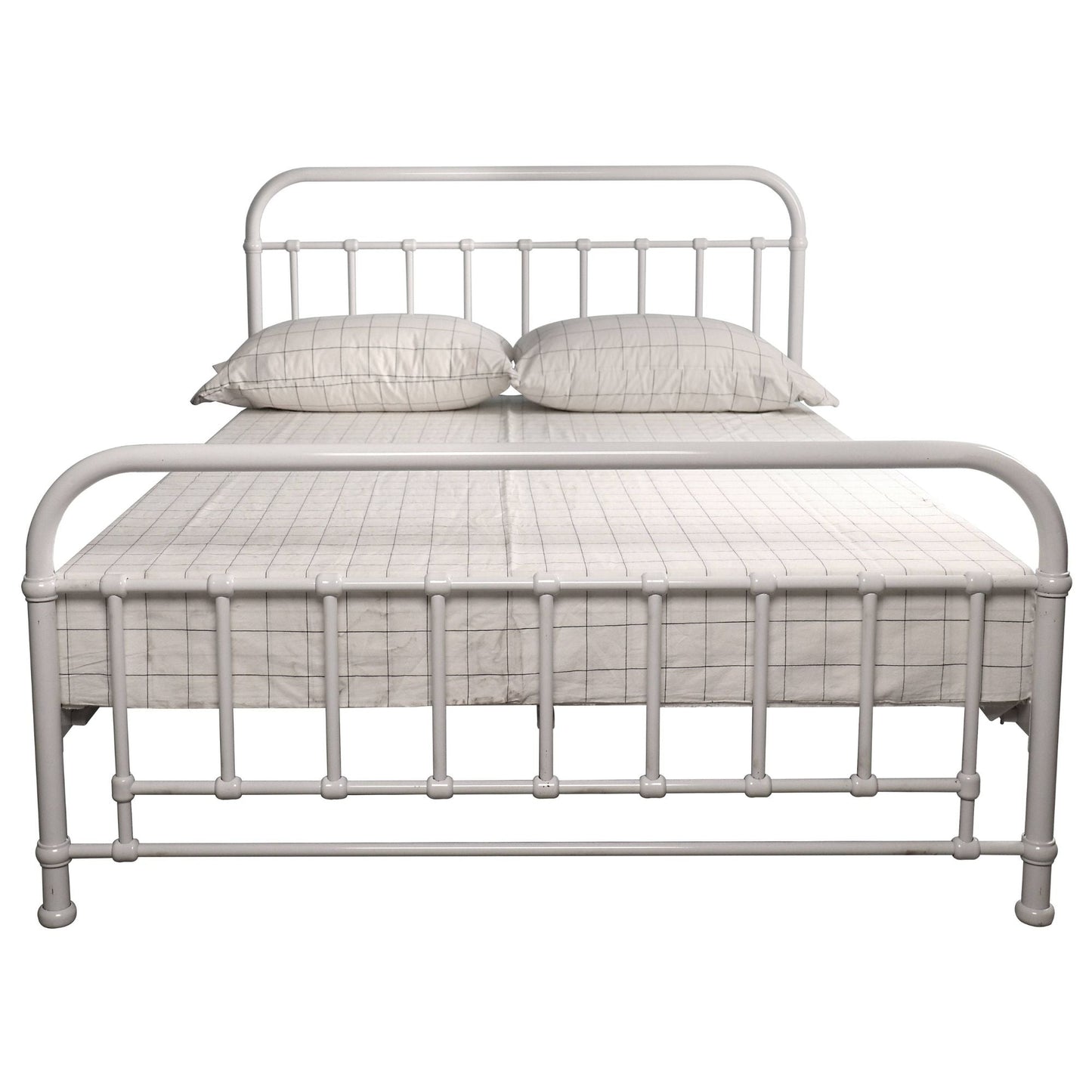 Metallica Metal Bed Frame Queen White