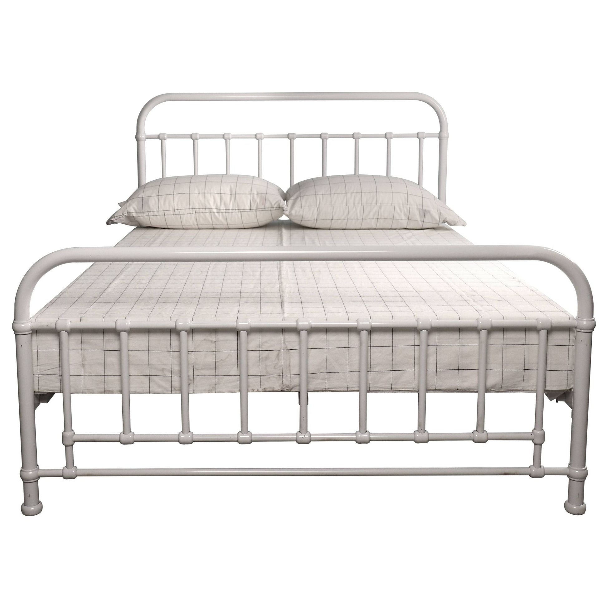 Metallica Metal Bed Frame Queen White