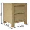 Natalie Bedside Table Brushed Smoke Grey