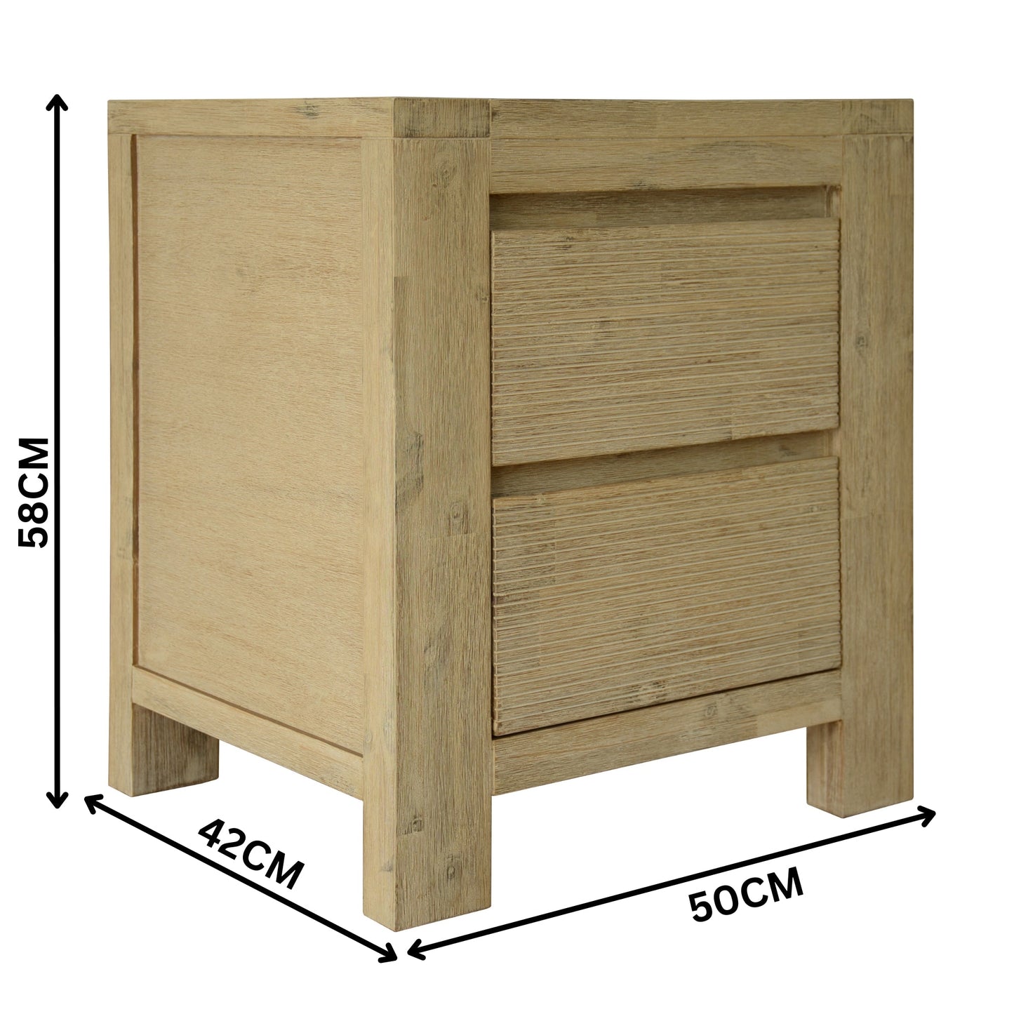Natalie Bedside Table Brushed Smoke Grey