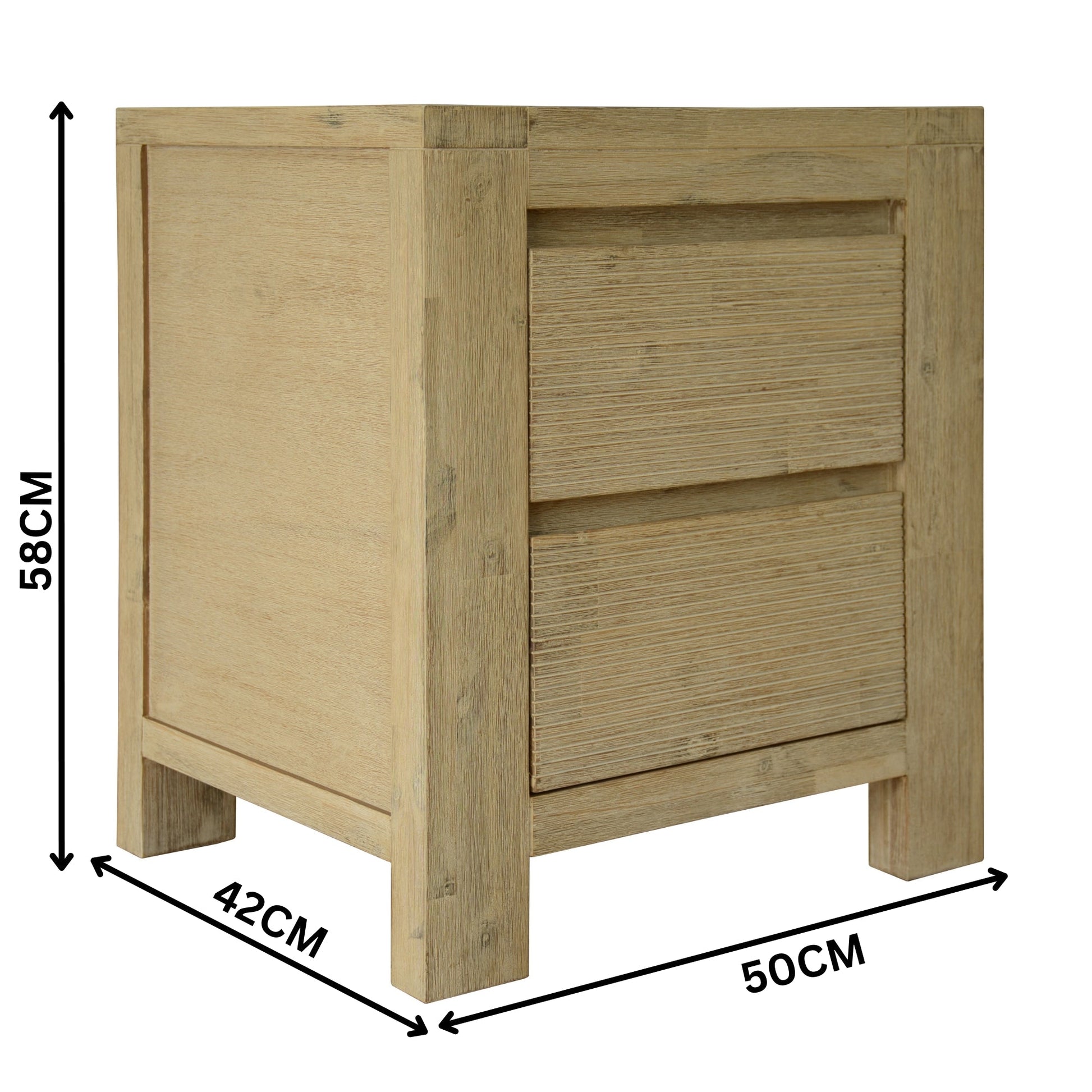 Natalie Bedside Table Brushed Smoke Grey