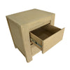 Natalie Bedside Table Brushed Smoke Grey