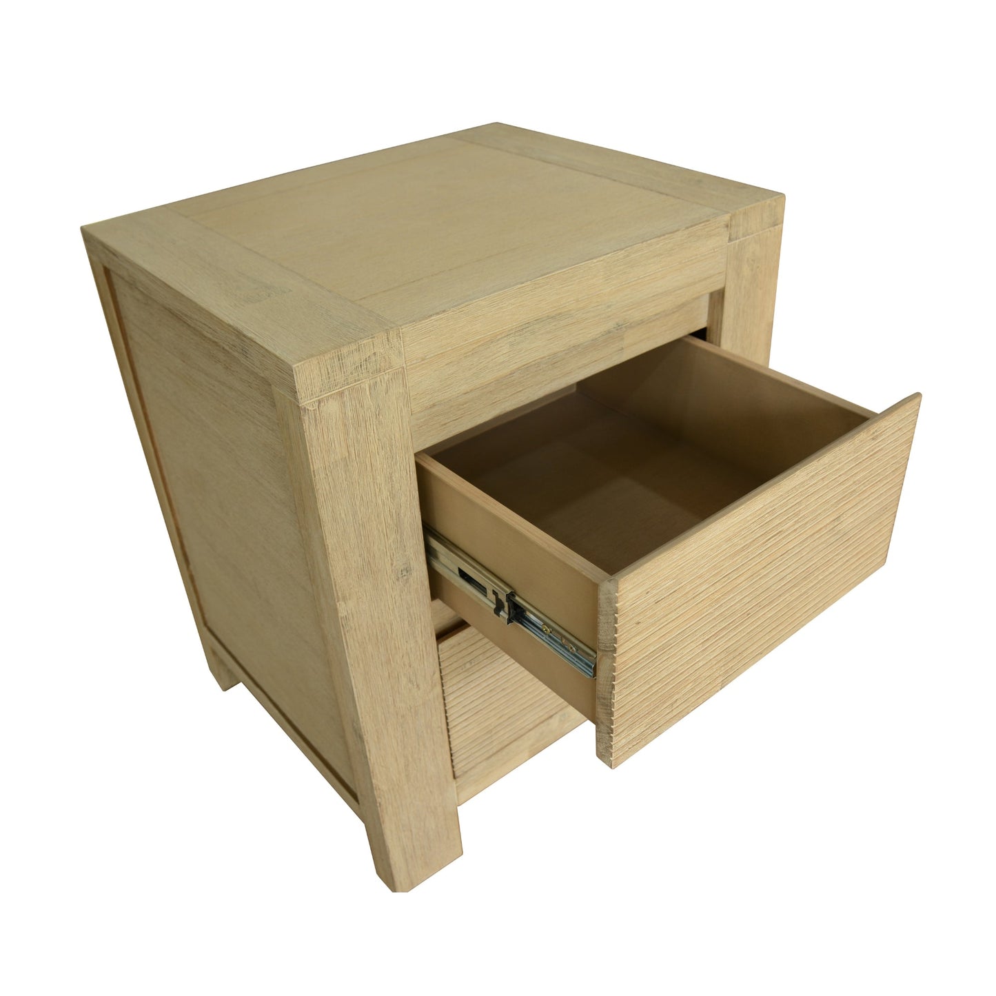 Natalie Bedside Table Brushed Smoke Grey