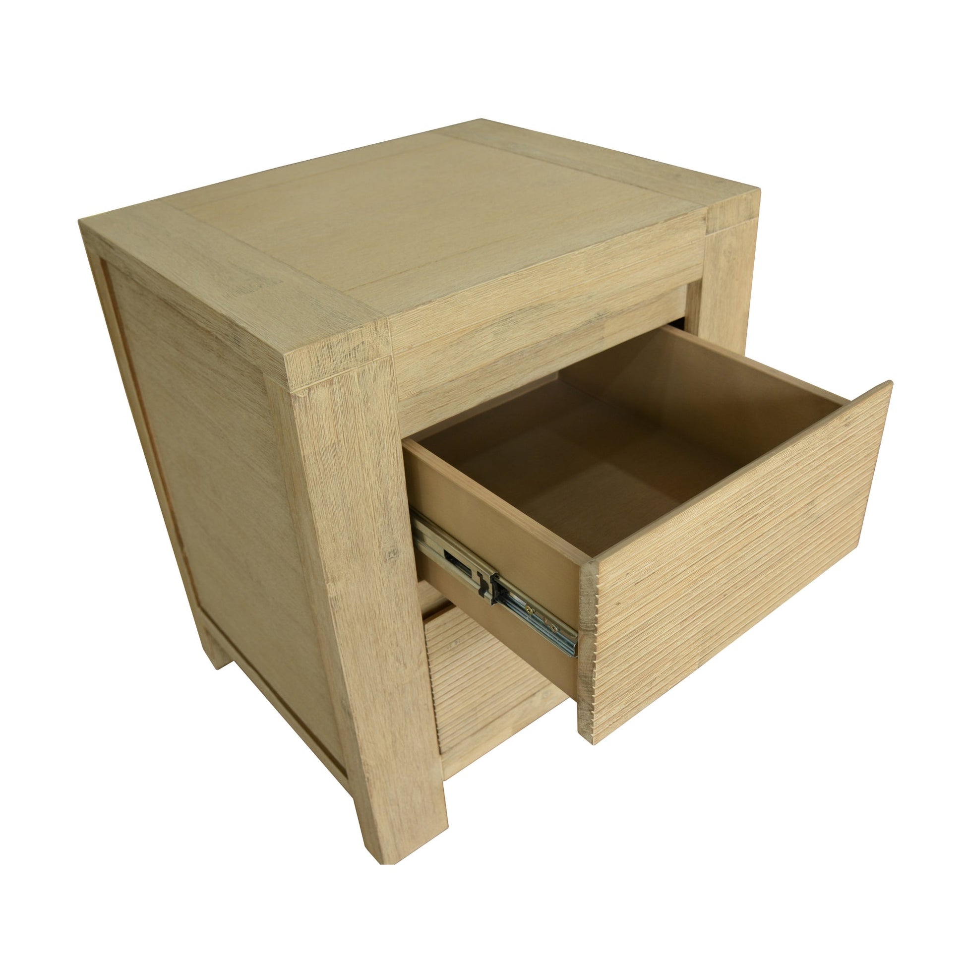 Natalie Bedside Table Brushed Smoke Grey