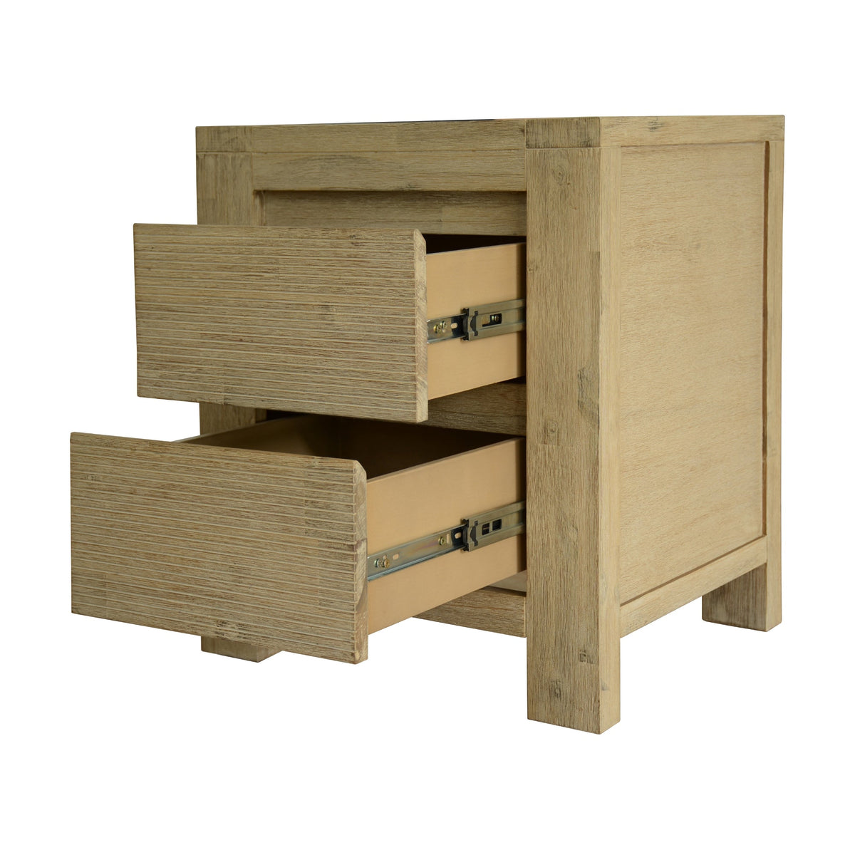 Natalie Bedside Table Brushed Smoke Grey