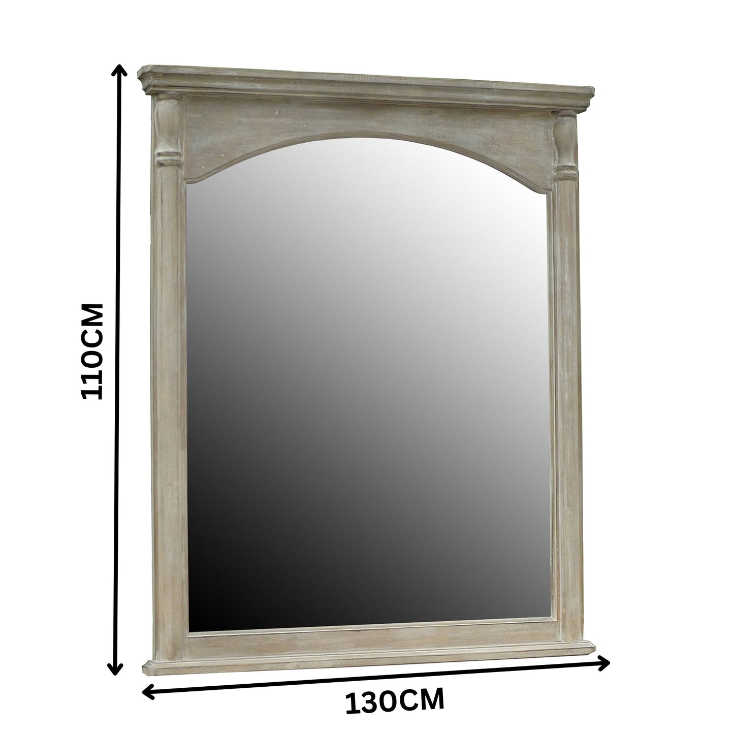 Paris Mirror for Dresser Washed Grey