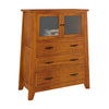 Pine Valley 90cm Tallboy Solid Pine Blackwood Oak