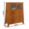 Pine Valley 90cm Tallboy Solid Pine Blackwood Oak