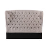 Raina Fabric Double Bed Frame Mink Beige