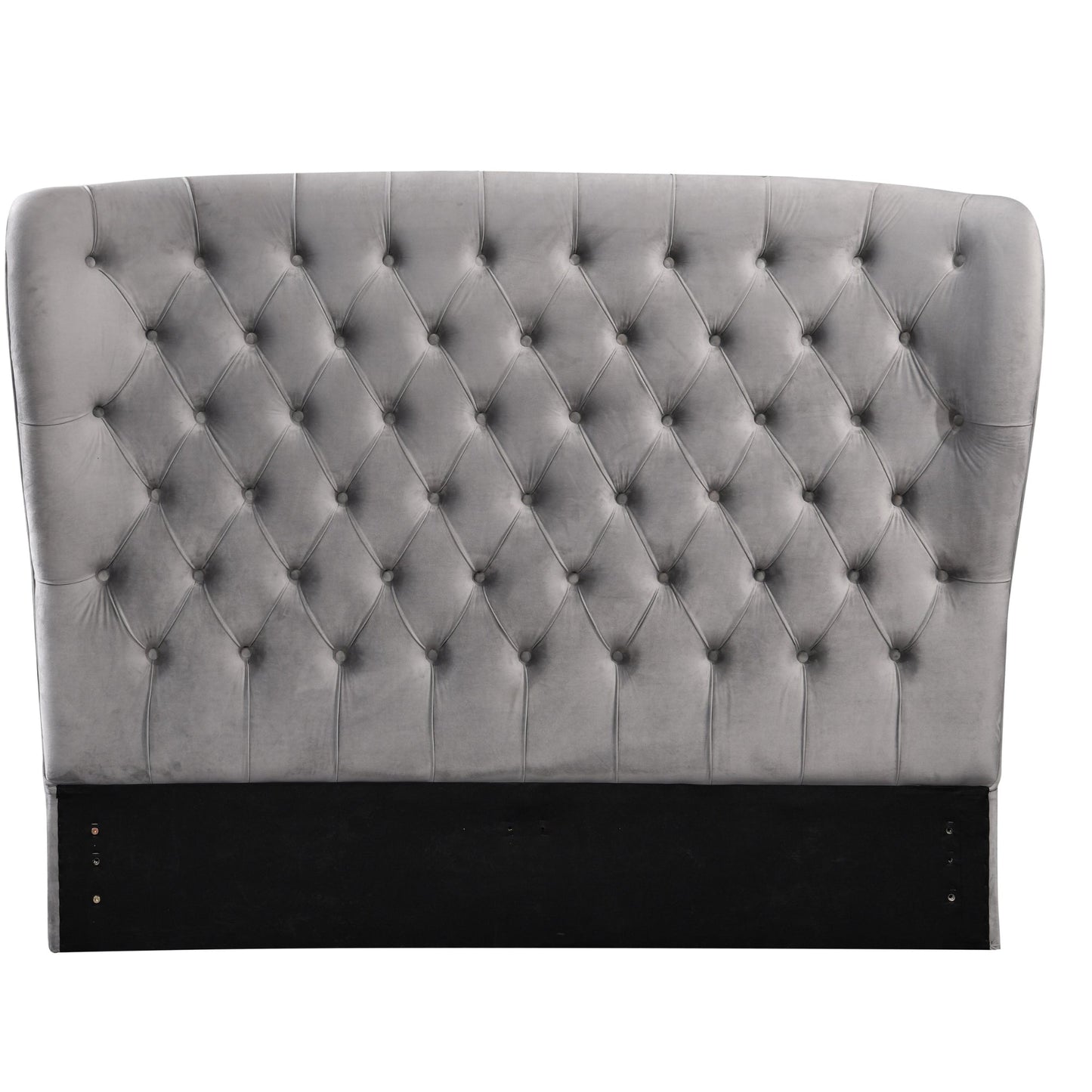 Raina Fabric Double Bed Frame Silver Grey