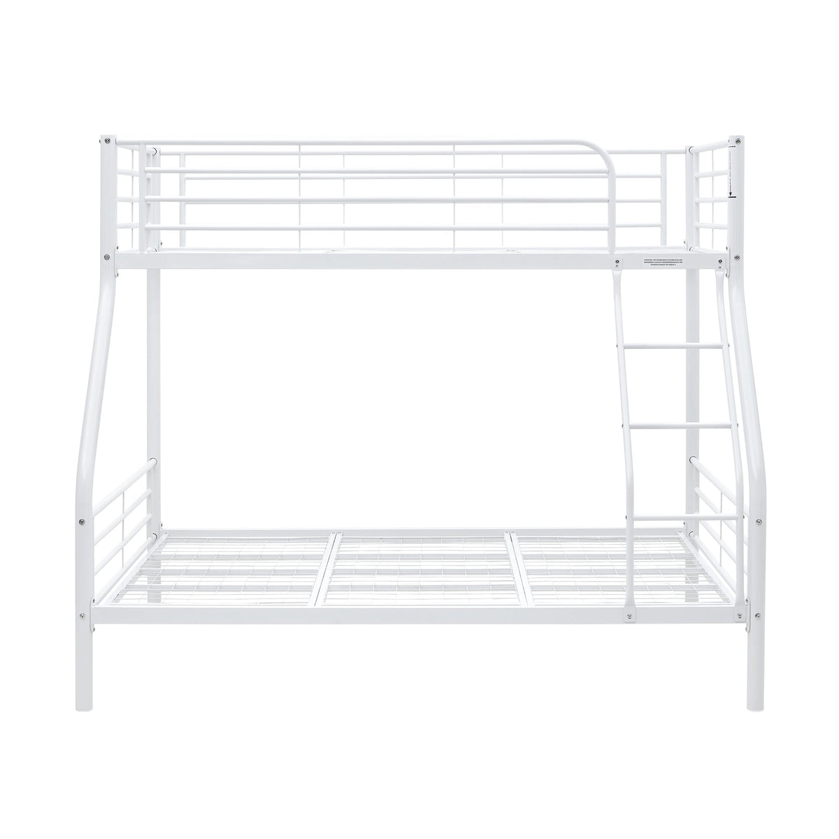 Sams Single Double Metal Bunk Bed Frame White