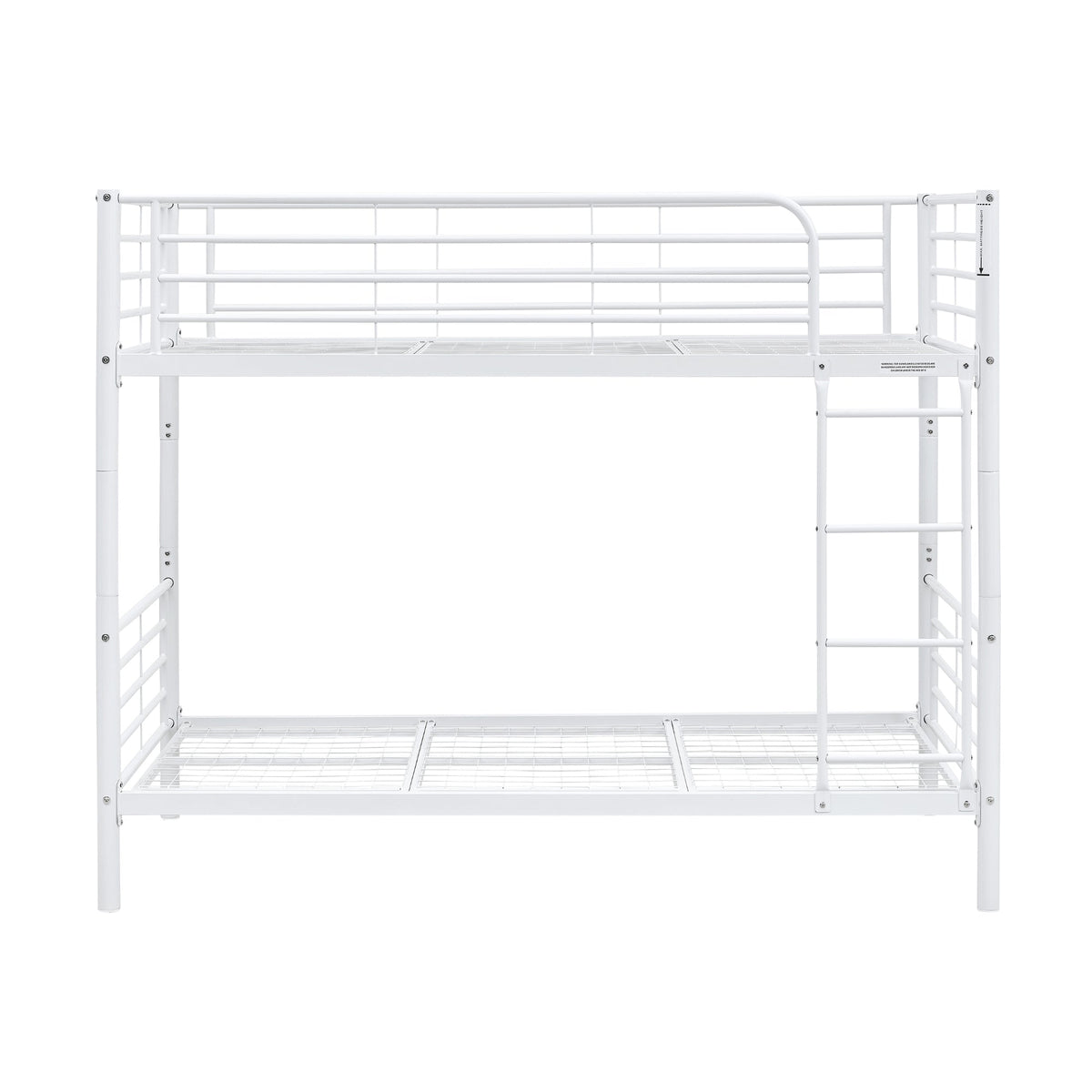 Sams Single Metal Bunk Bed Frame White