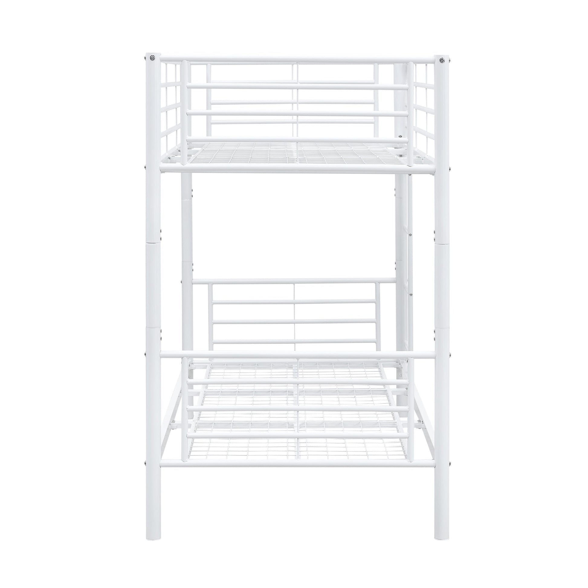 Sams Single Metal Bunk Bed Frame White