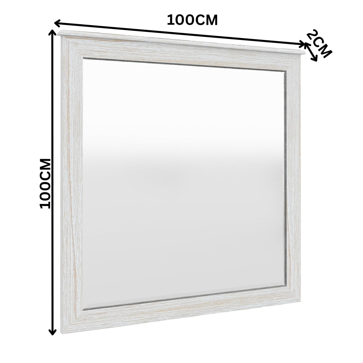 San Remo Dresser Mirror Washed White