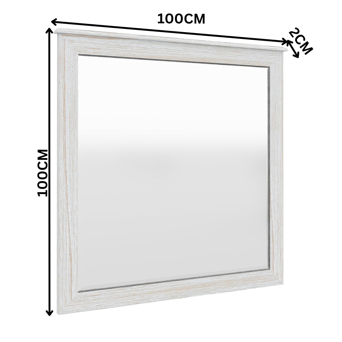 San Remo Dresser Mirror Washed White