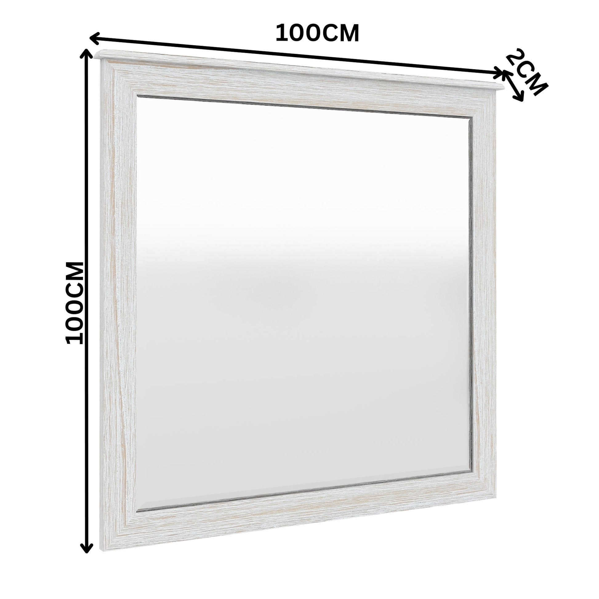San Remo Dresser Mirror Washed White