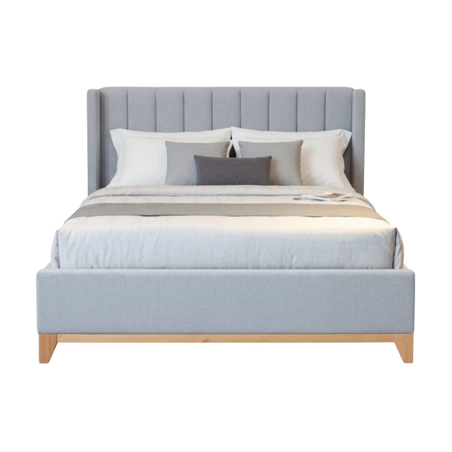 Skandinav King Bed Frame Light Grey