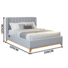 Skandinav King Bed Frame Light Grey