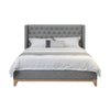 Skandinav Queen Bed Frame Buttoned Head Storm Grey