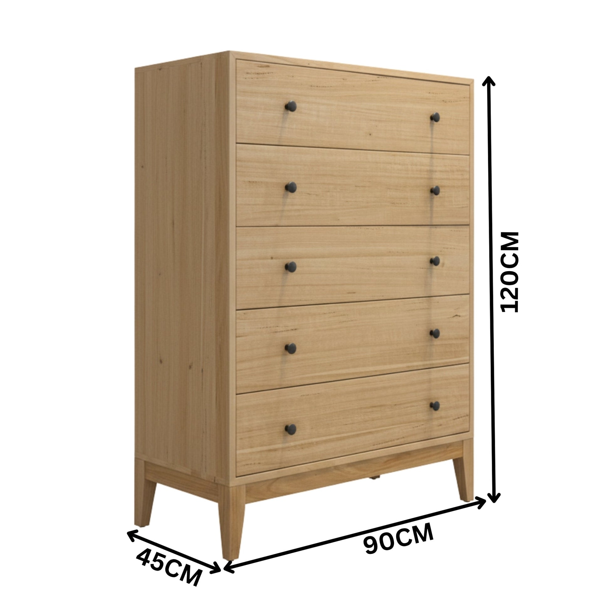 Skandinav Tallboy Cabinet Natural
