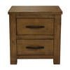 Sonora Bedside Table Rustic Solid Pine Wood Ash Brown